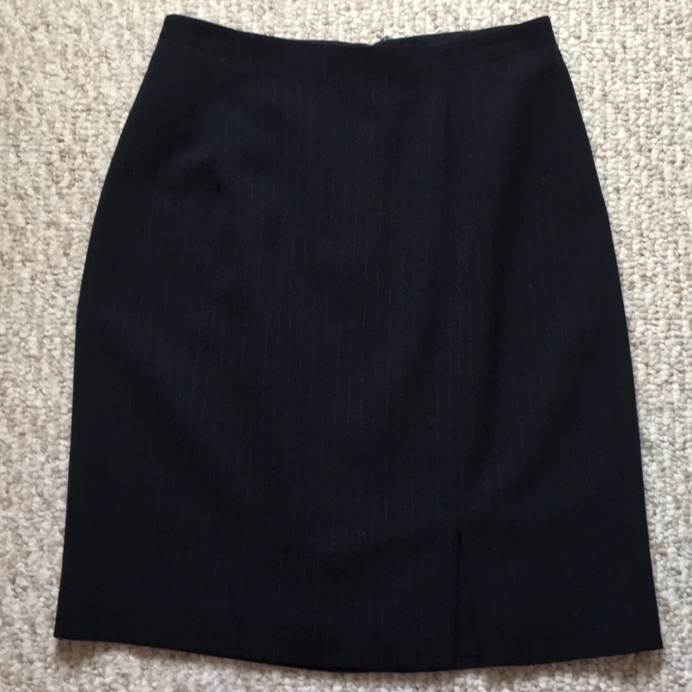 Ann Taylor Navy Blue Pin Stripe Skirt